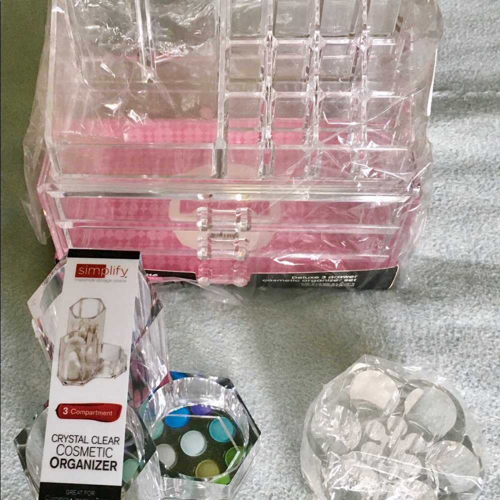 Makeup & Lipstick Organizers, 3 items, Lucite